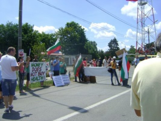 Protest împotriva explorării şi exploatării gazelor de şist, la Mangalia